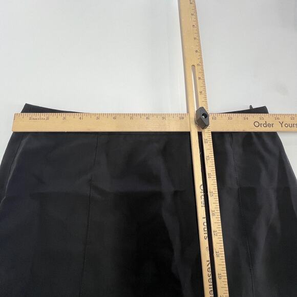 Theory Skirt Womens 8 Black Wool Blend Office Career Pencil Knee Length Classic - Picture 5 of 7